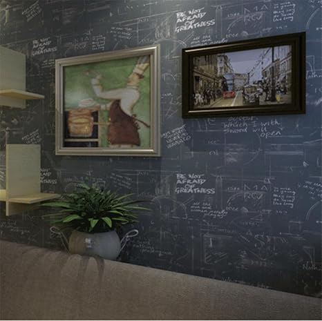 Amazon Co Jp Dhxy壁紙レトロ個性黒板英語文字環境保護pvc壁紙装飾スタディバーカフェレストランハイグレード壁紙 53 Cm W 10 M L 3カラーオプション Diy 工具 ガーデン
