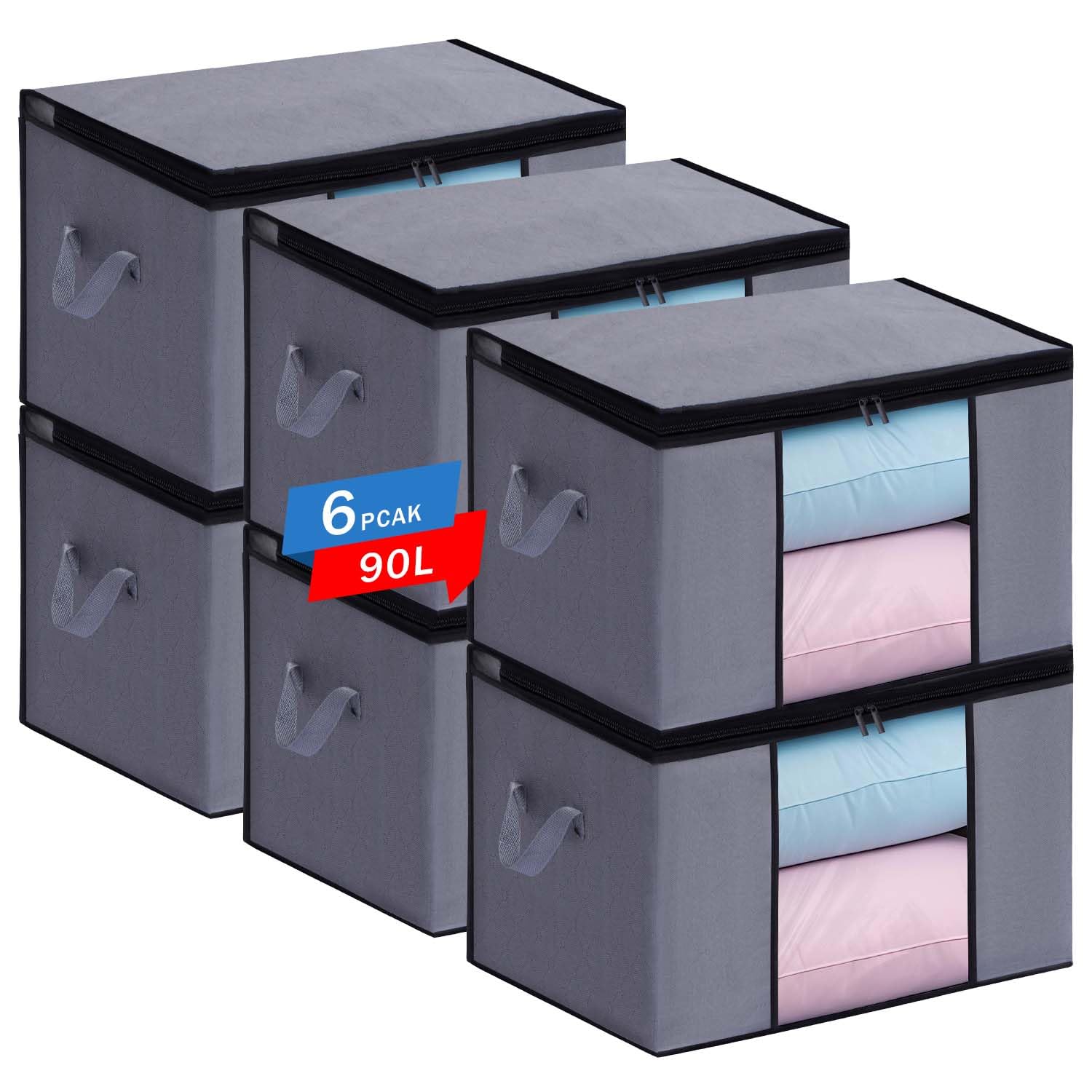 Acan Tradineur 4 Organizzatori In Tessuto Con Manico – 9 Tasche, Pieghevoli, Antipolvere - 2