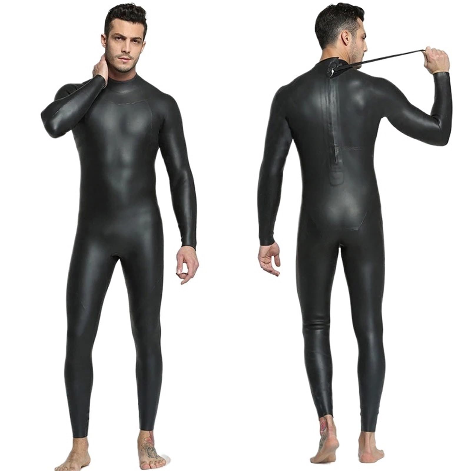 Traje de neopreno elástico de 3 mm para hombre y mujer, para buceo, para mantener el calor, traje de natación con celdas abiertas, una sola pieza para buceo, natación, surf