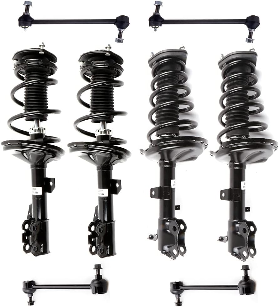 SCITOO - (8pcs) Complete Struts Assembly Stabilizer Bar Link Kit fit for Lexus RX330 2004-2006,for Lexus RX350 2007,for Lexus RX400h 2006-2007,for Toyota Highlander 2004-2007,