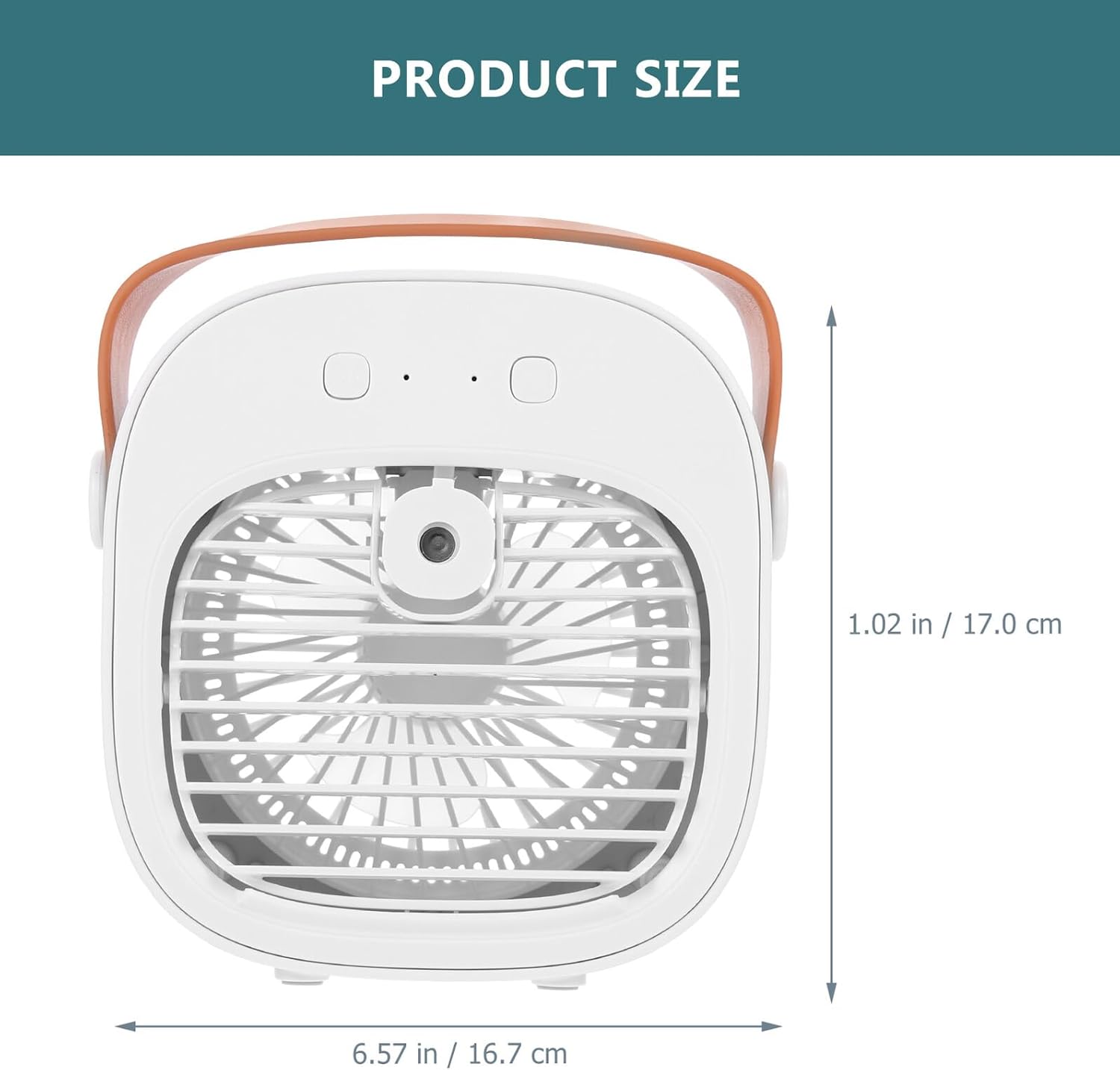 USB Rechargeable Desktop Table Fan with Misting Function, Portable Plastic Cooling Air Circulator for Home and Office, White Mini USB Fan for Summer Use