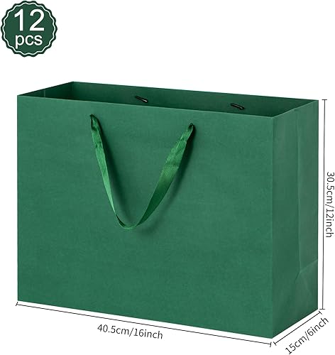 Miniatura 9 de driew Bolsas de regalo grandes de color azul marino, paquete de 12 bolsas de regalo extra grandes azul marino, asas de cinta, bolsas de regalo de