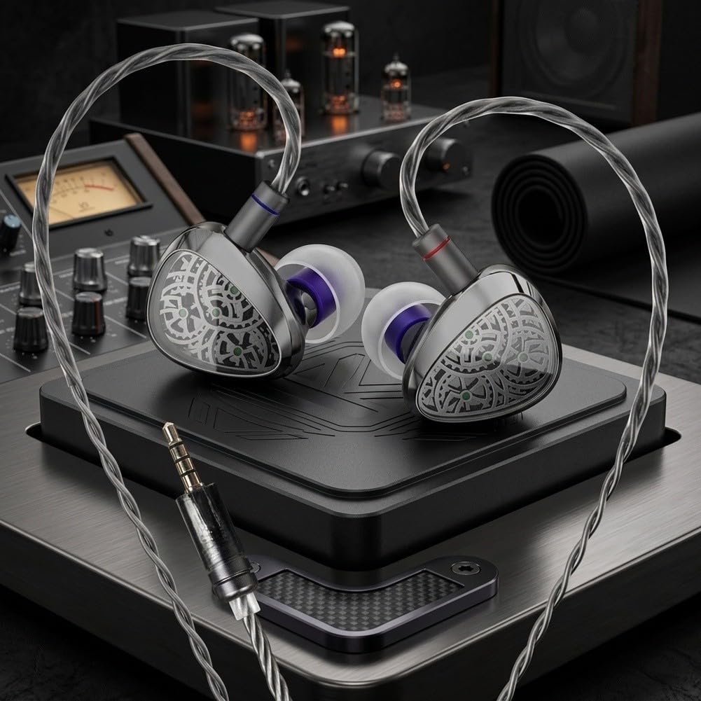Écouteurs intra-auriculaires Hifi 10 mm en fibre de carbone pour basses