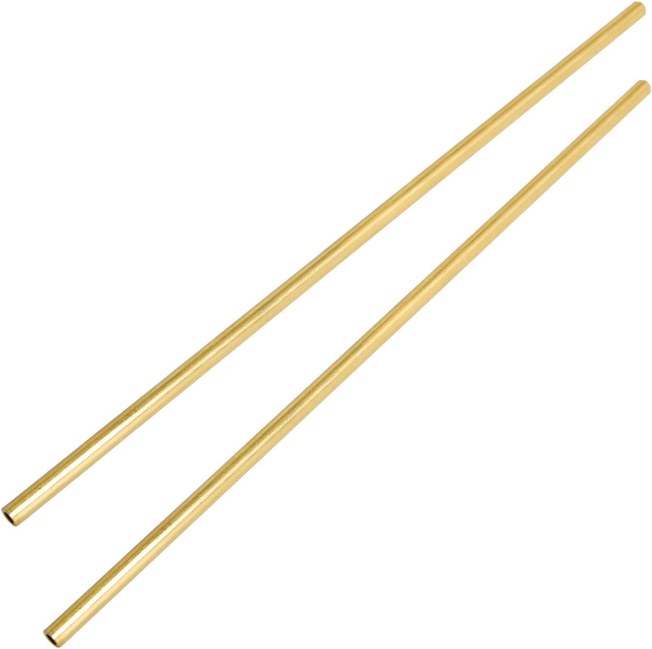 Aopin Brass Round Tube Copper Pipe ID 5mm / 1/5" x OD 6mm / 6/25" Hollow Copper Tubing - 300mm / 1 Ft / 12 In Length For Refrigerator Capillary Tubing, Cooling Systems, Wind Chimes 2 Pcs