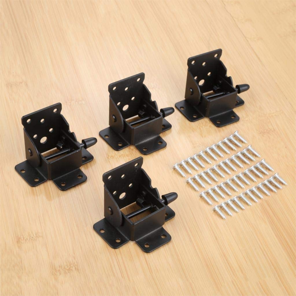 4 unids Metal Bloqueo de Mesa Plegable Silla Soportes Pierna Gabinete de Primavera Bisagras Armario Muebles de Puertas Hardware con Tornillos (Color : A)