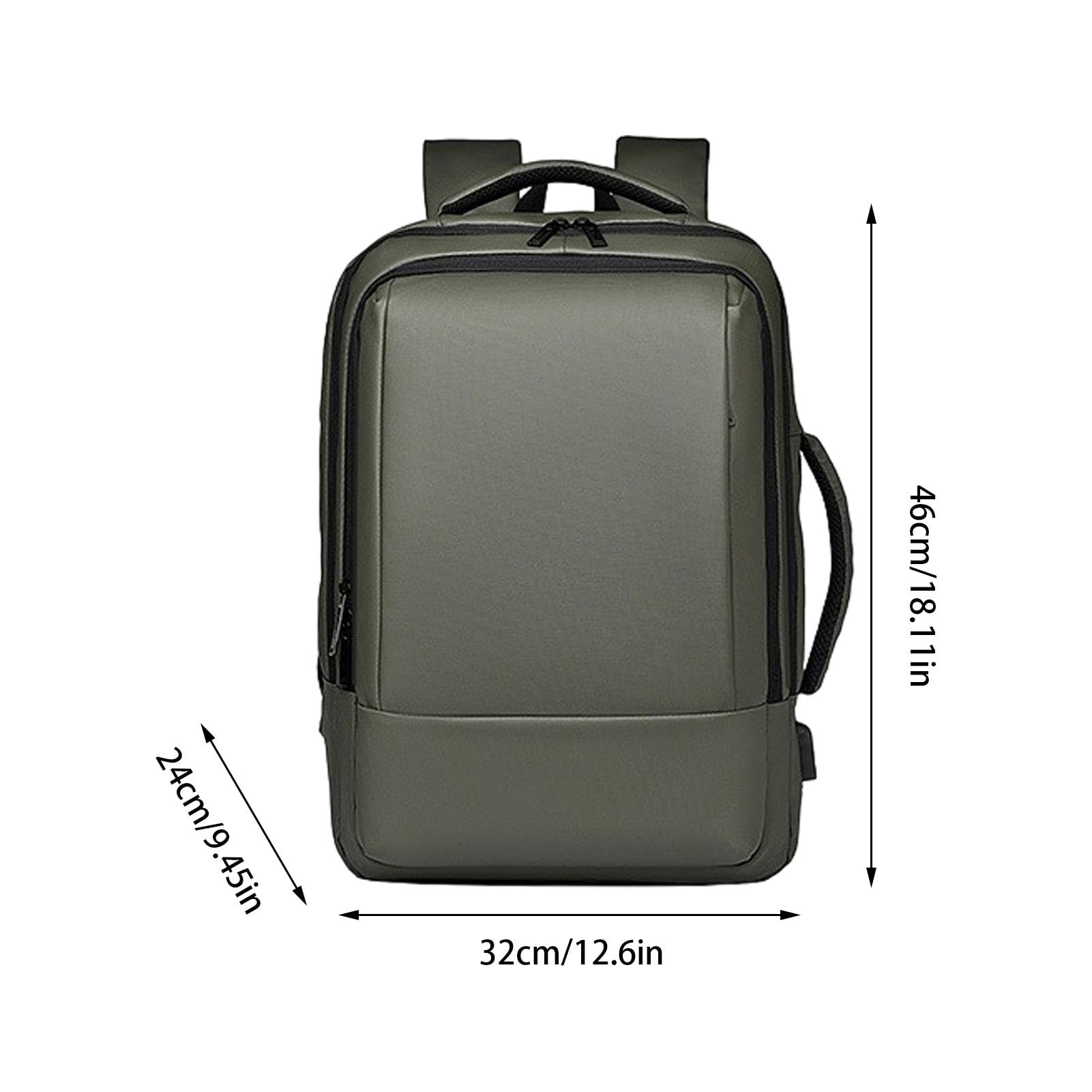 Zaino per laptop aziendale, zaino per laptop da uomo - Zaino espandibile per laptop - Zaino espandibile per laptop, borsa per notebook da viaggio per casa, viaggi, lavoro, Verde verde versione