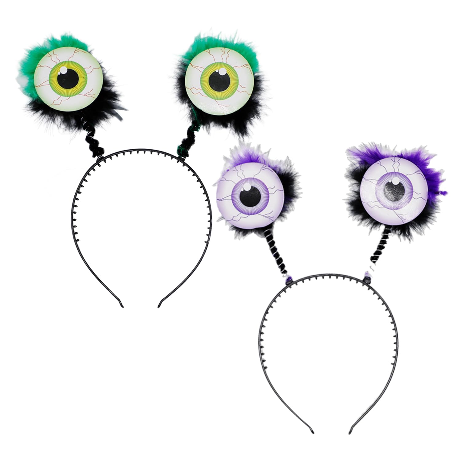 Hinfhi Green 2 Pieces Of Big-Eyed Headbands, Creative Party Hair Accessories, Costume Accessories, Role-Playing Props.