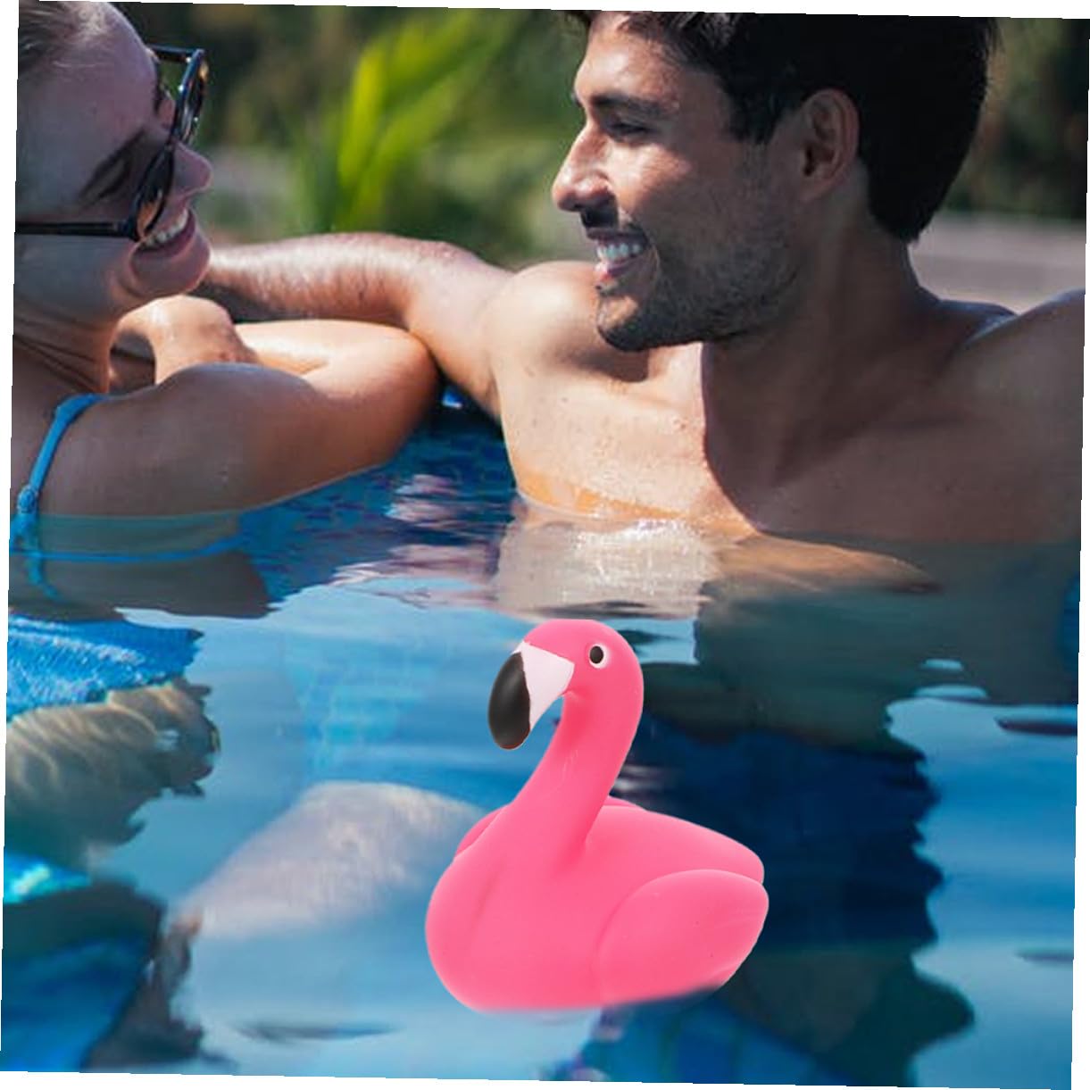 Flamingo and Turtle Floating Pool Thermometer Set 2pcs for Swimming Pools and Ponds, Water Temperature Measuring Tool for Baths and Cold Plunge, Sturdy Outdoor Floating