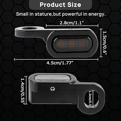 Miniatura 2 de psler Mini luces indicadoras de señal de giro LED para motocicleta, luces intermitentes, luz intermitente, montaje de palanca de embrague de freno,