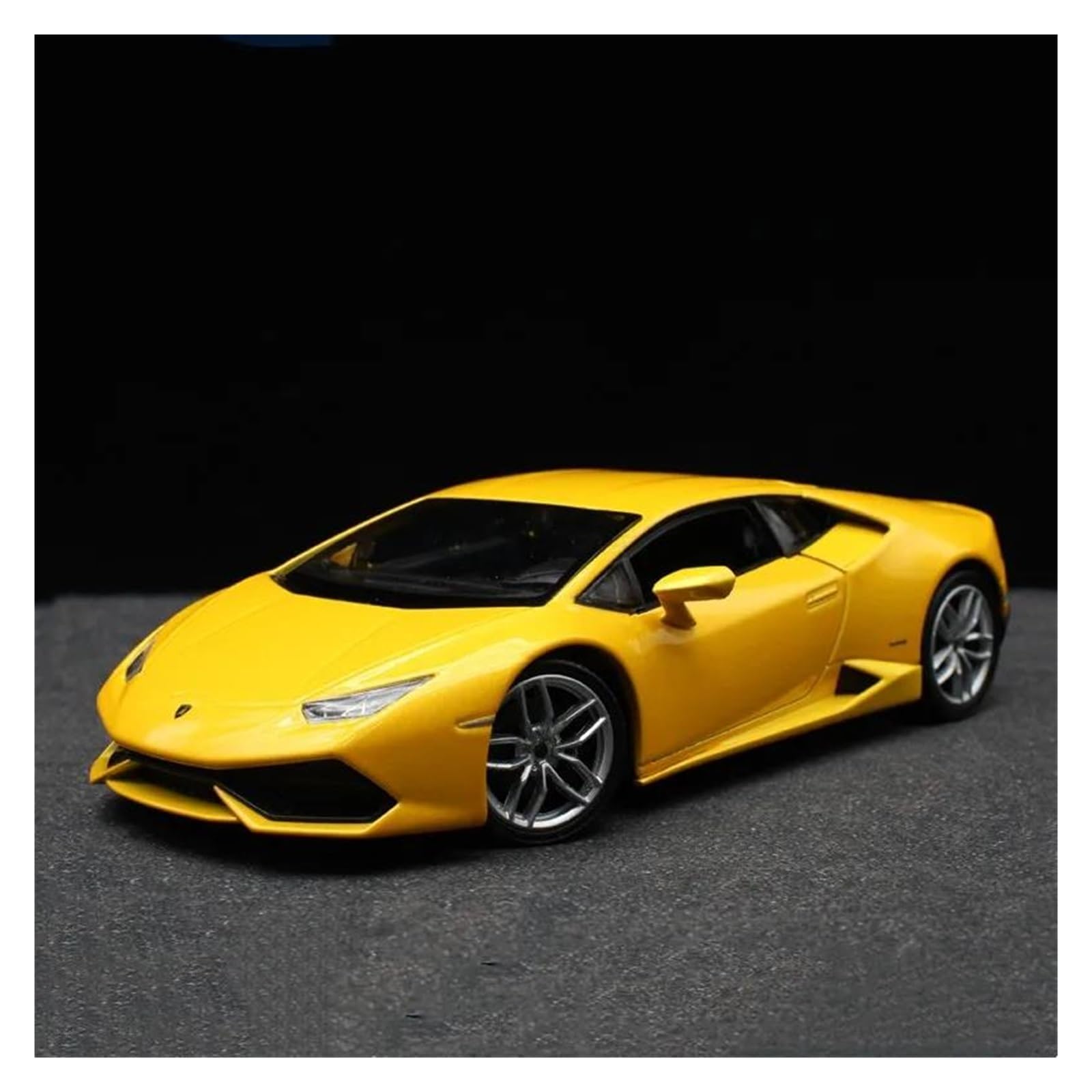 Veicoli a Motore in Scala 1:24 for Lamborghini Huracan LP610-4 Mini Modello di Auto in Lega in Scala di Simulazione, Modello in Metallo, Ornamenti Creativi Modello di Auto Replica(Black)