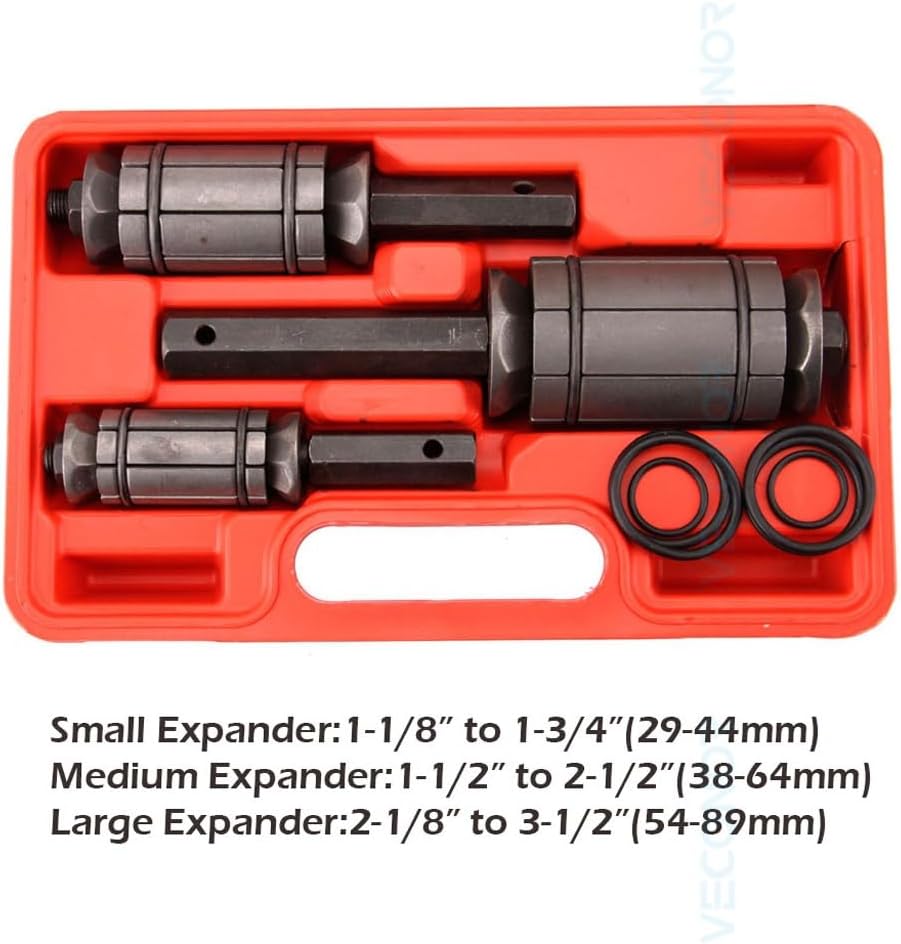 3pcs Tail Pipe Expander Car Exhaust Tube Spreader Tool Set Muffler Dent Remover 29-89mm
