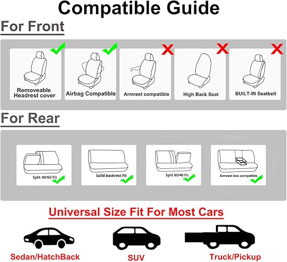 Ansixeay Car Seat Cover for Toyota FJ Cruiser 2006, 3D Air Mesh, Made for Vehicles with Removable Headrests, Automotive Interior Seat Covers(1 pcs driver's seat)