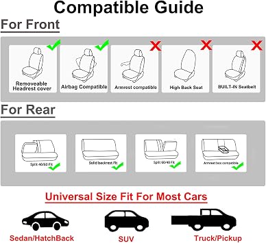 Ansixeay Car Seat Cover for Toyota FJ Cruiser 2006, 3D Air Mesh, Made for Vehicles with Removable Headrests, Automotive Interior Seat Covers(1 pcs driver's seat)