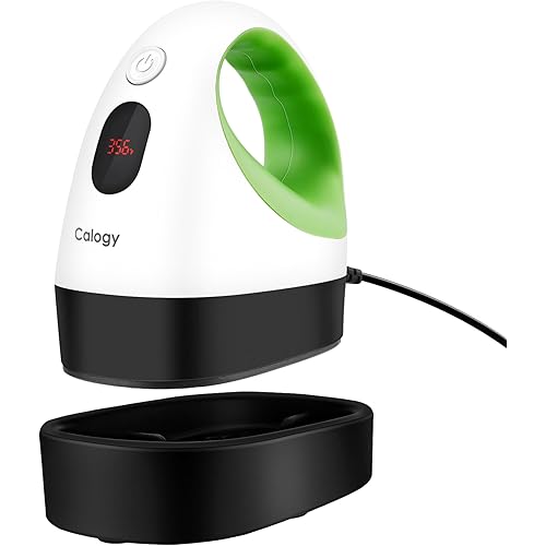 Calogy Mini Heat Press, Heat Transfer Machine, Constant Temp Control, Insulated Safety Base, Fits for Crafts, T-Shirt, Hat, Cap, Pillows (White Green)