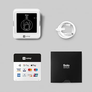 SumUp Solo Card Terminal - Mobile All-in-One Card Reader with WiFi & Integrated SIM Touch Screen Apple Pay Google Pay EC & Credit Cards - No Monthly Fees Safe & Flexible
