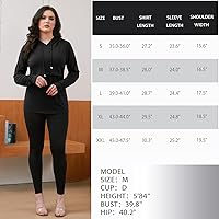 Vista 12 de Bhome Camisa de lactancia de manga larga con capucha para lactancia materna Negro/Gris