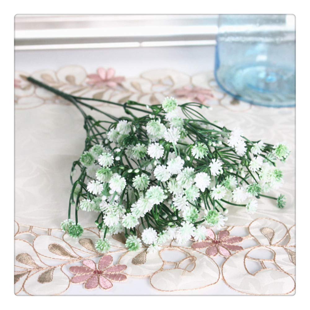 Bouquet di Fiori Artificiali Bouquet da Sposa Non Ti Scordar di Me San Valentino Fiore Finto Casa Matrimonio Giardino Decor Plastica Gypsophila Regalo 35cm
