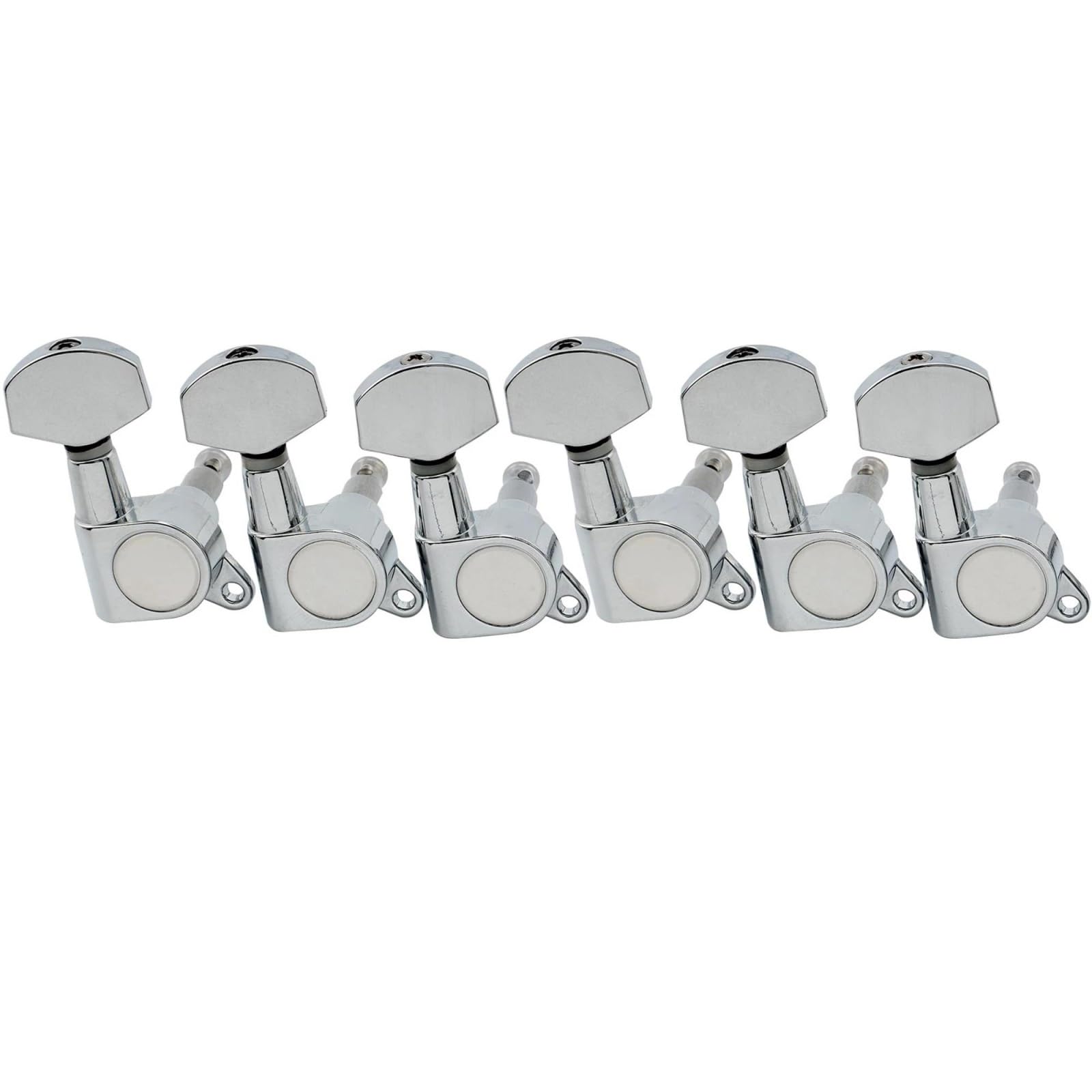 Juego De Afinador Profesional Incluido Para ST Tele Y Otras Guitarras Clavijas Afinación Universales Guitarra(Silver)