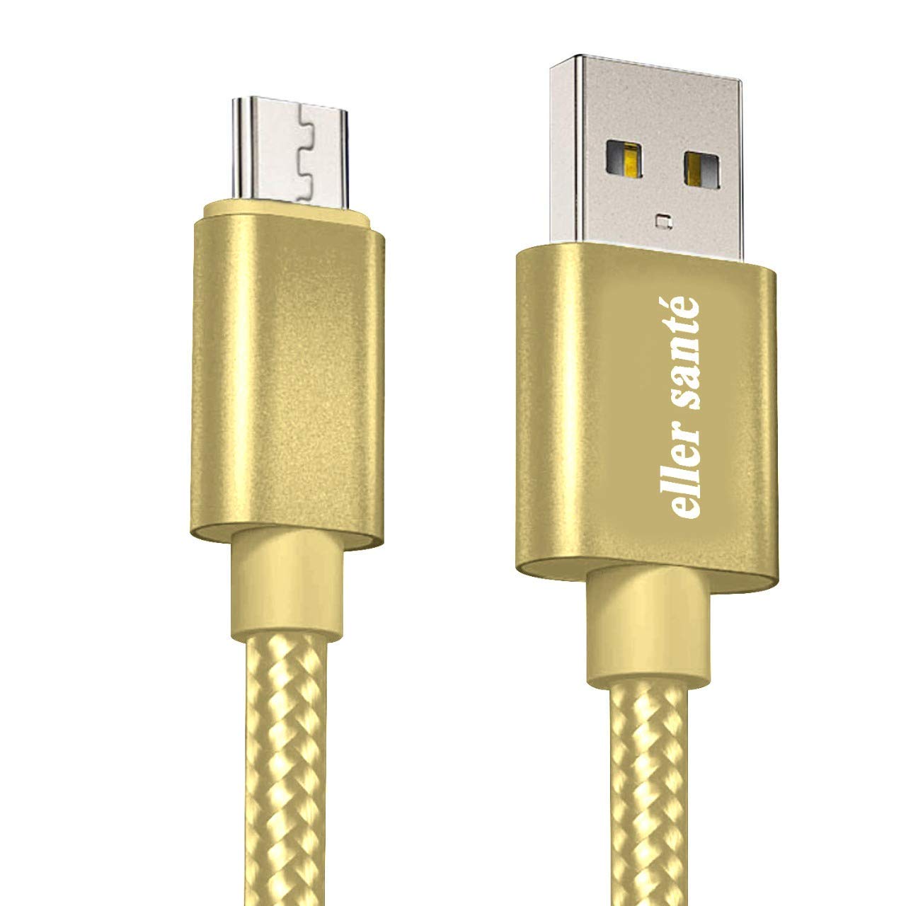 eller santeé® Swadesi Rugged Braided Unbreakable Micro USB Fast Charging Cable (Length 1 Meter) - Gold (B08H5XFGTQ) Amazon Price History, Amazon Price Tracker