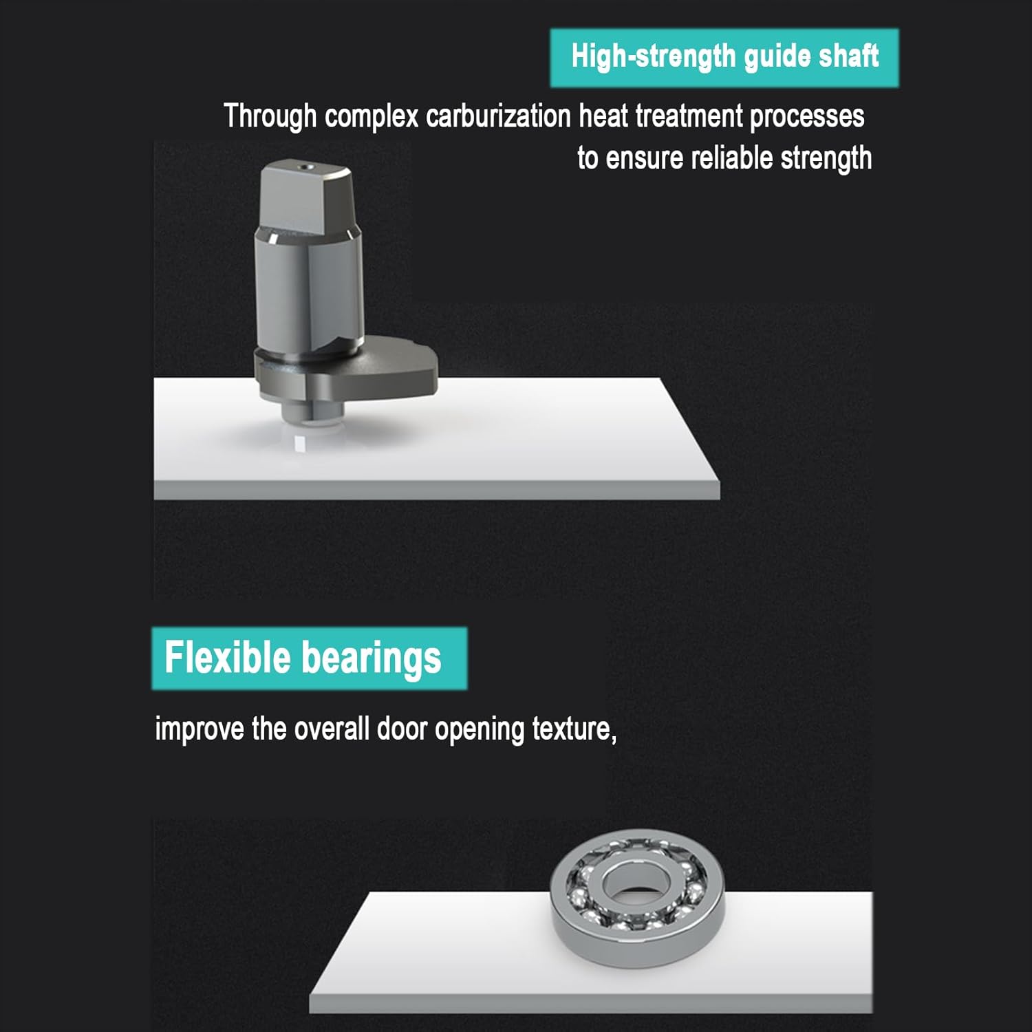 Hydraulic Ground Hinge Glass Door Closer, Stainless Steel Floor Spring, Load Bearing 150KG, 90° Positioning, Center Two-Way Opening, Maximum Opening Angle 116°