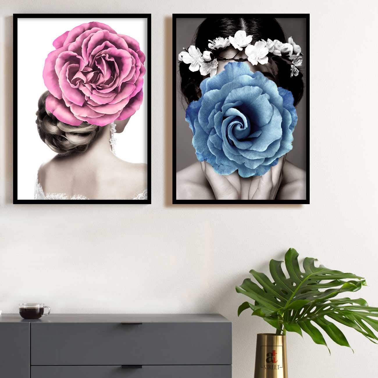 Boho Canvas Art Set - 2 Abstract Wall Paintings -4 Boho Canvas Art Set - 2 Abstract Wall Paintings -4