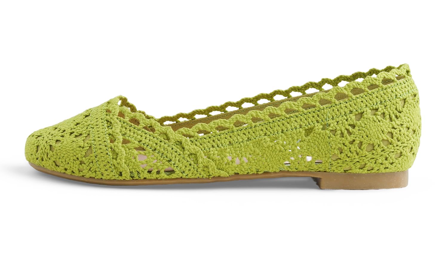 Feversole Women's Fashion Round Toe Ballet Crochet Flat,Ballerine à Bout Rond à Mode nœud Papillon Femme