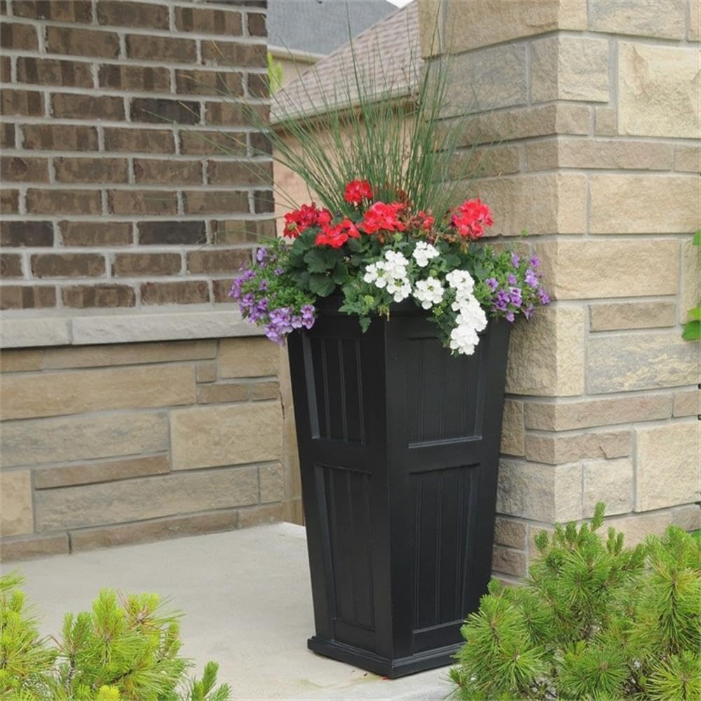 Cape Cod Tall Planter Black