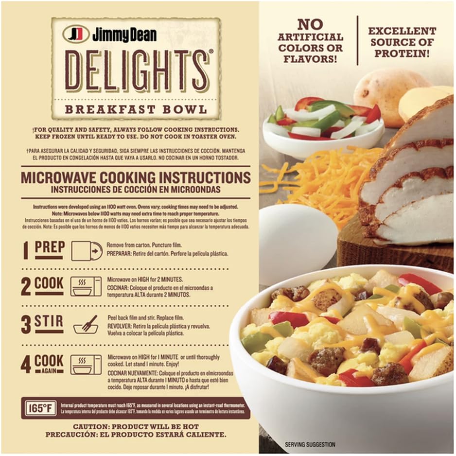 Miniatura 3 de Salutem Vita - Jimmy Dean Delights Farmhouse - Cuenco de desayuno de 7 onzas, paquete de 8