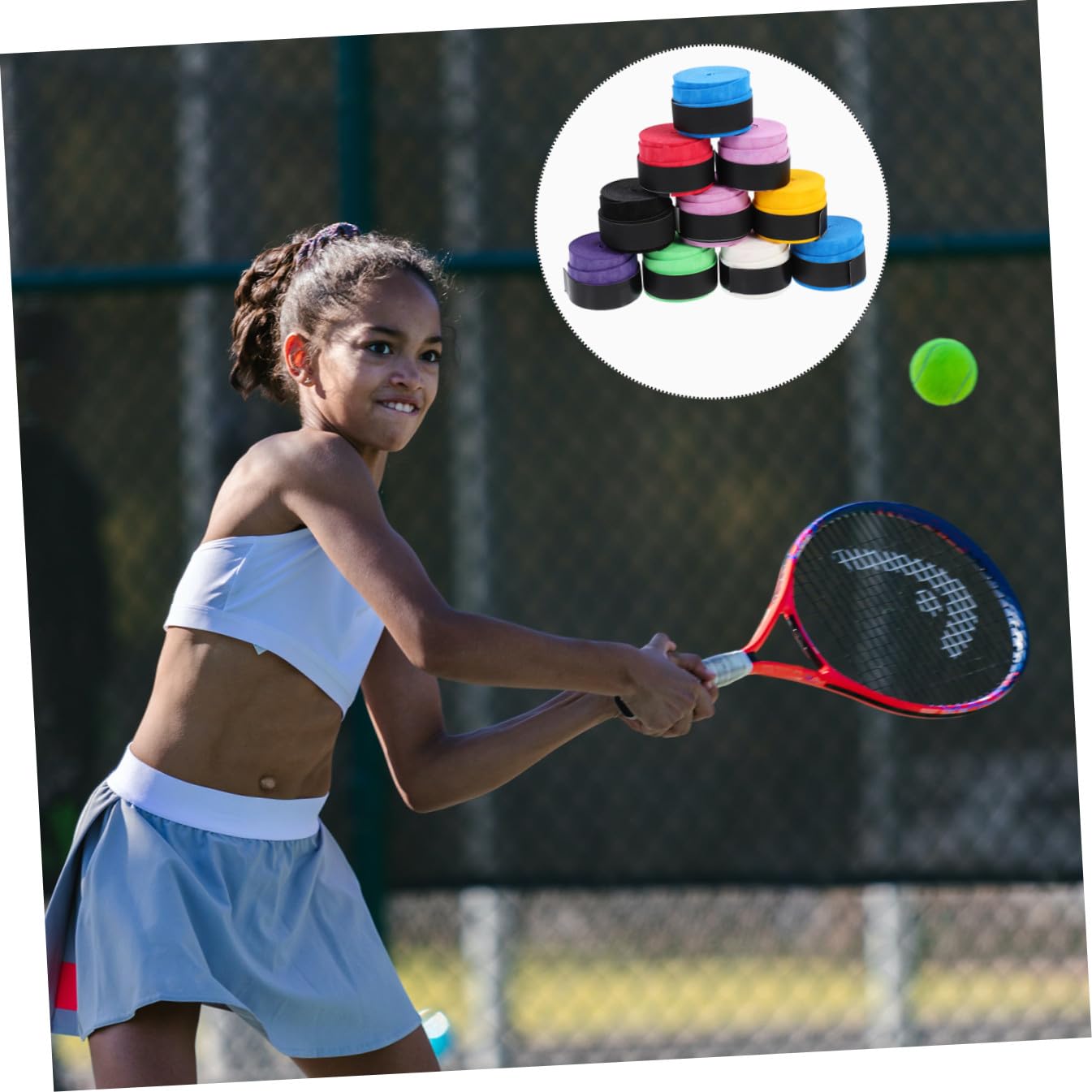 BESPORTBLE Colla per Mani da Badminton Racchette Palline da Tennis Presa Impugnature Condotto Nastro per Impugnatura A Pipistrello Rete da Badminton Spry Scrub A Secco Pu