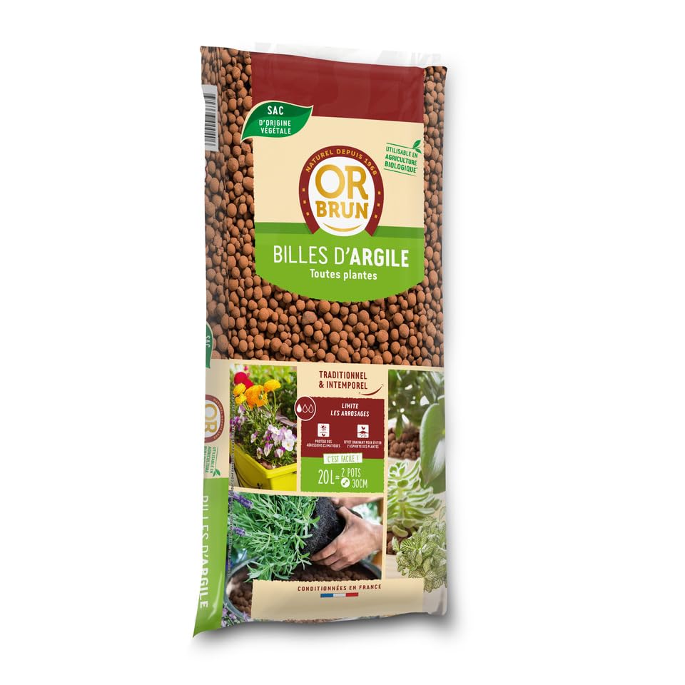 Bolas de arcilla 20 L Oro Marrón