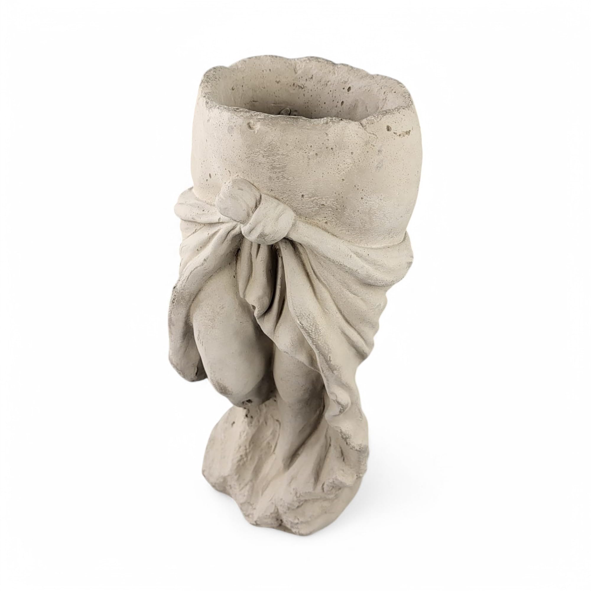 GMMH Ciężka figurka ogrodowa, statuetka ogrodowa z doniczką, poidło dla ptaków, rzymska rzeźba kamienna, popiersie kamienne, figura dekoracyjna, grecka statuetka z odlewu kamiennego, do użytku na