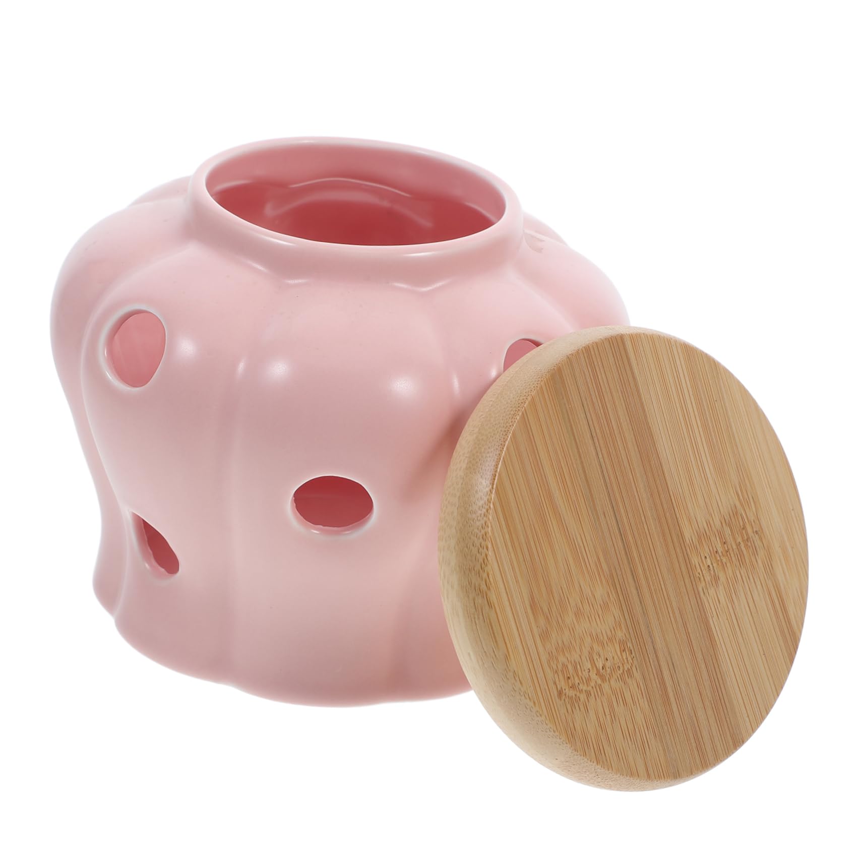 PRETYZOOM Garlic Keeper Ceramic Storage Jar with Lid Attractive Ginger Garlic Storage Box Heat Resistant and Easy to Clean for Kitchen Decor Generous Capacity for Freshness