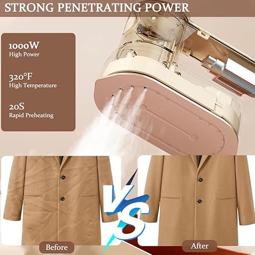 Miniatura 8 de Handheld Portable Hanging Iron, 1000W Rotary Ironing Machine, Household and Travel Mini Fast Heating Wrinkle Remover