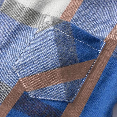 Betadog Boy's Short Sleeve Woven Button Down Shirt Boys' Short Sleeve Plaid Poplin Button Down Shirt4