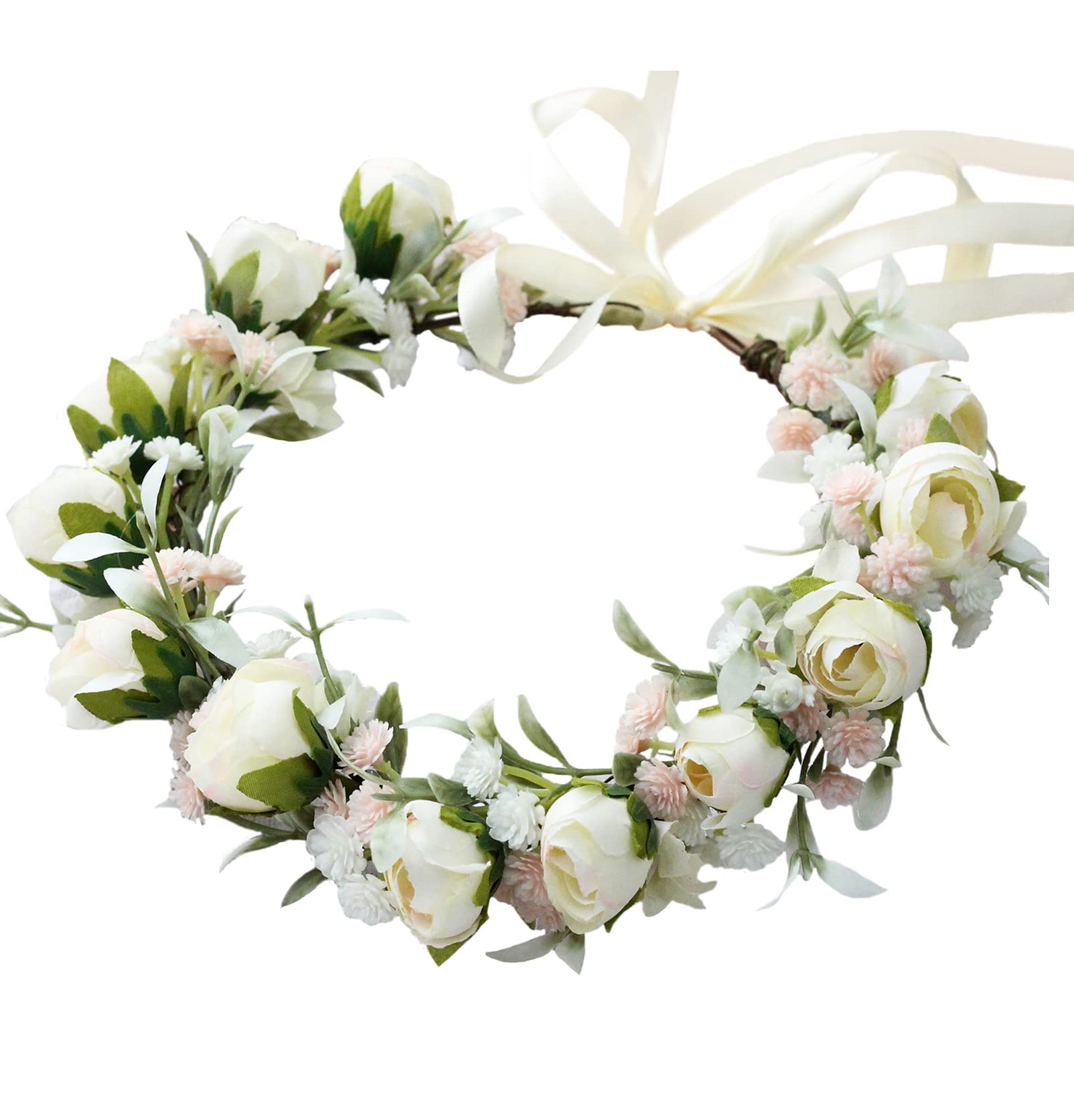 Amazon.com : Trepveter Floral Crown, Adjustable Size Floral  display picture 3