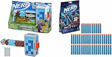 Hasbro NERF Minecraft Stormlander 3-Dart Blasting Hammer Bundle