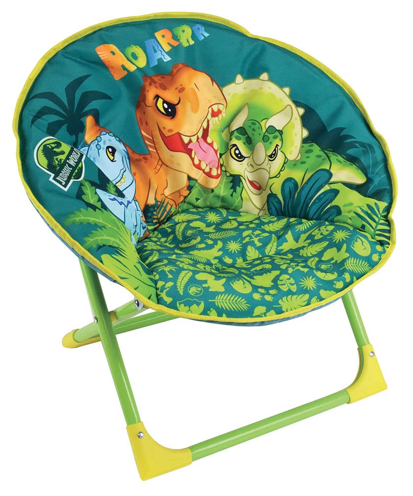 Fun House 713260 Jurassic World Dinosaurier-Sitz, faltbar, für Kinder, 47 x 54 x 42 cm, Grün