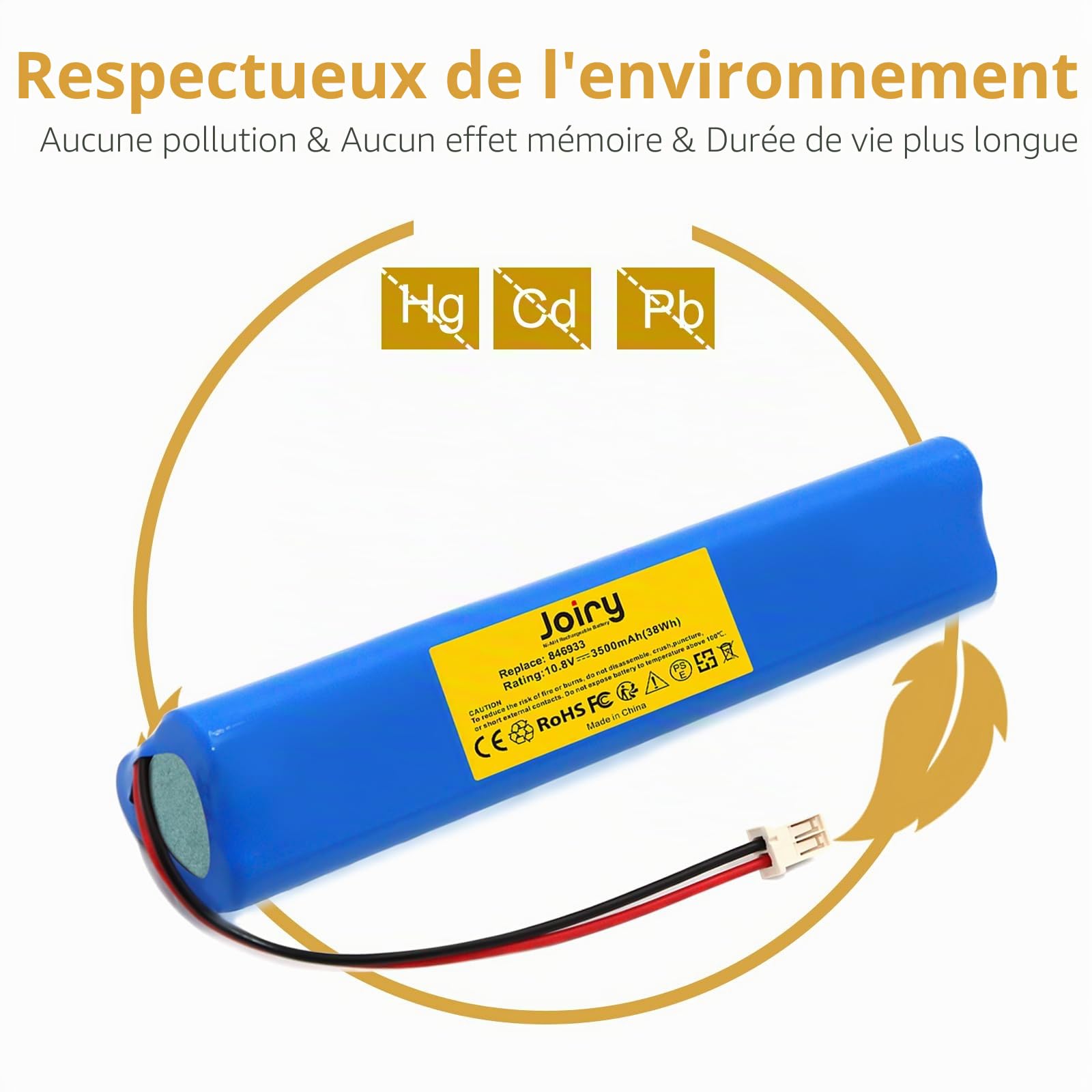2X Joiry NI-MH 10,8 V 3500 mAh Batterie de Rechange pour Velux Roller Shutter 846933 946930 946933 avec câble et Prise Batterie de Rechange pour volet Roulant Velux, Volets roulants solaires, SSL