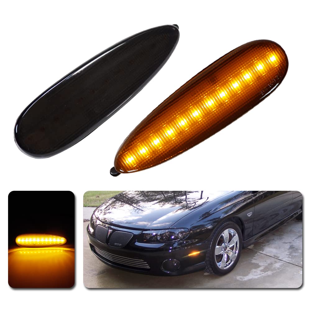 Amazon.com: Tonsya Full Amber Led Light Black Smoked Lens kit