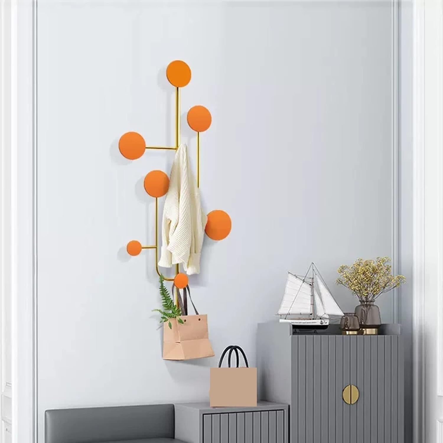 Coat Rack Entrance Hanging Clothes Hooks Hallway Receive Wall Hung Clothes Wall Hooks Creative Decoration Clothes Hangers Wall Mounted Coat Rack