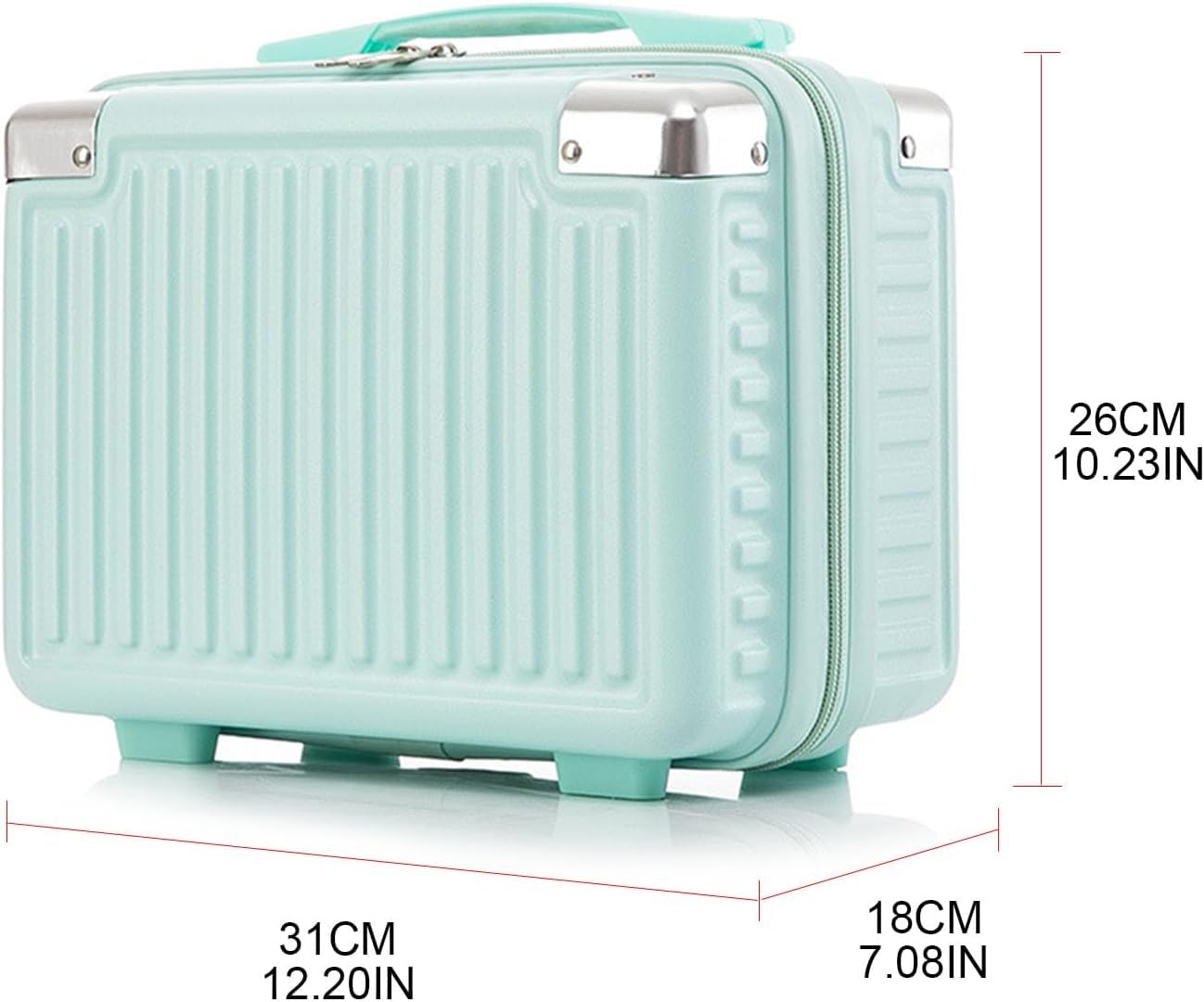 Borsa da Viaggio per Il Trucco da 14 Pollici - Custodia Cosmetica Multifunzionale per Bagaglio A Mano, Organizer per Articoli da Toeletta E Prodotti di Bellezza Green One Size