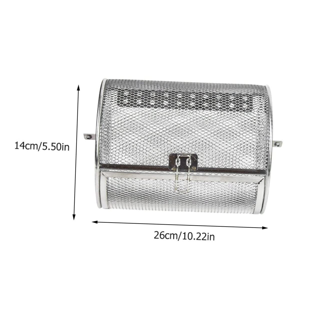 Happyyami Stainless Steel Rotating Roasting Cage Basket for Even Heating Oven Accessory for Nuts Grilling Durable Wear Resistant Kitchen Tool