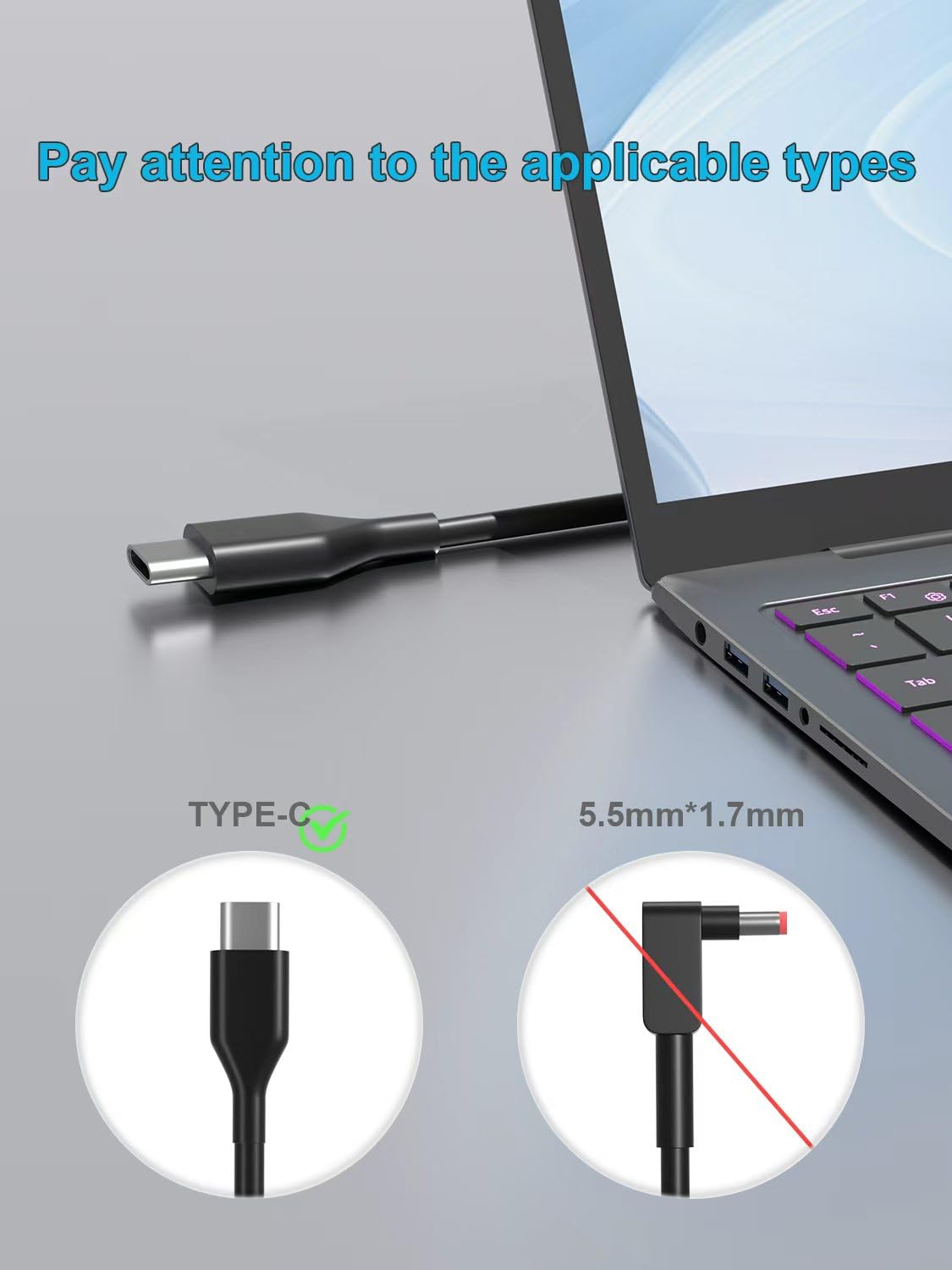 Amazon.com: HSXIRQA 45W USB C Charger Compatible with Acer