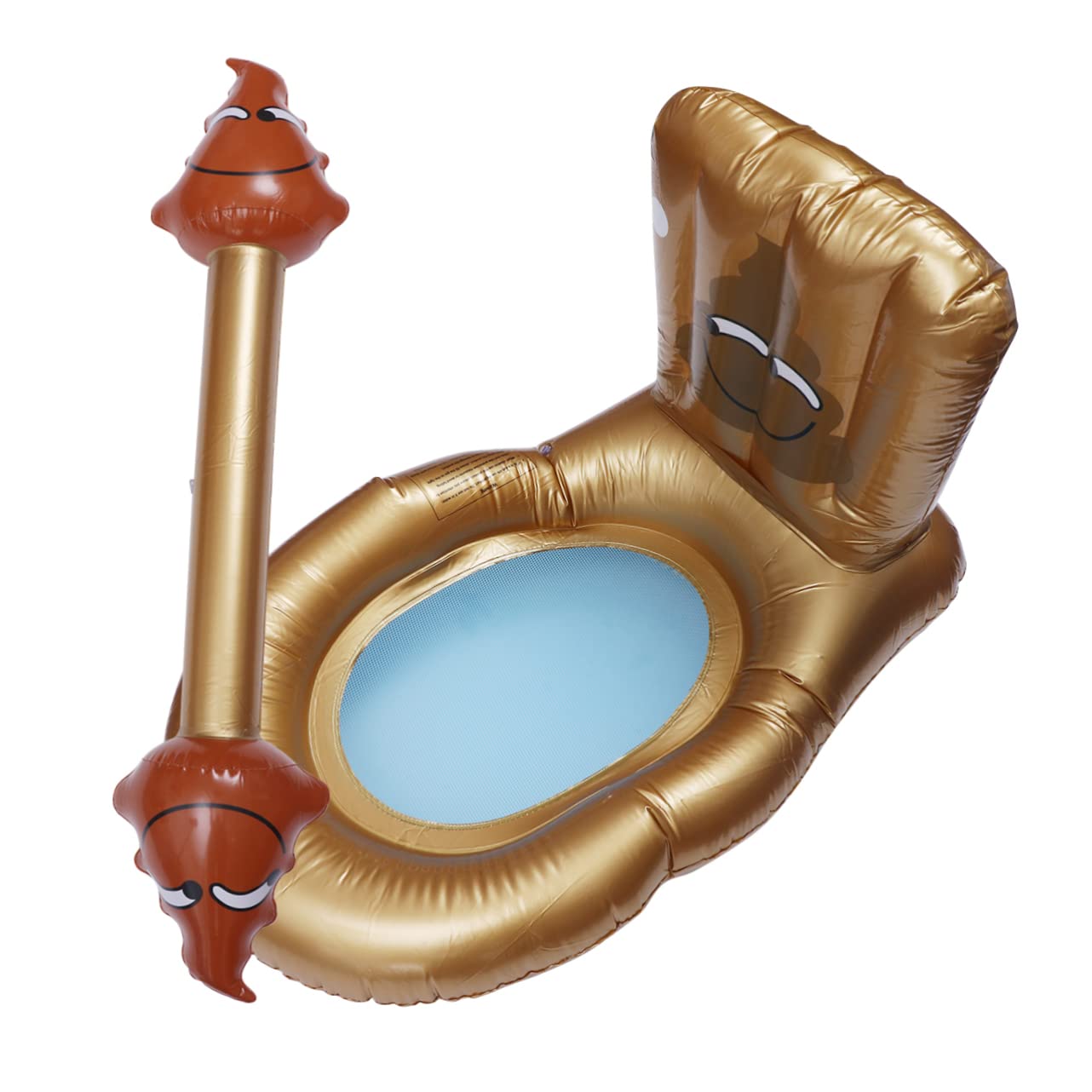 Toyvian Aufblasbarer Kreativer Sommerferien Schwimmring in Toilette Form aus PVC Sicher und Luftgefüllt für Erwachsene Am Strand und Pool