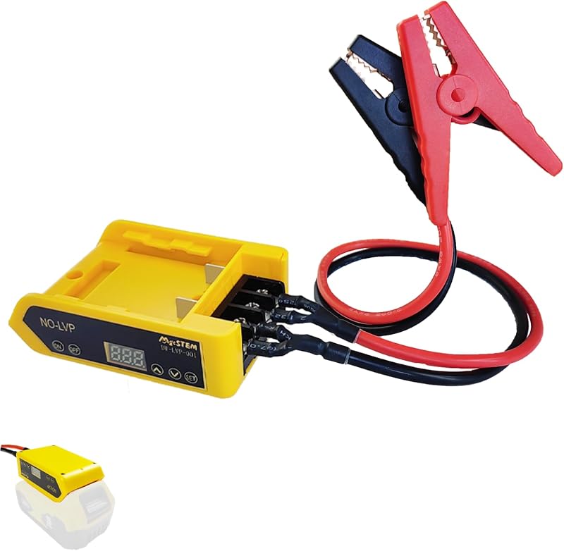 Cabos de transferência de bateria MgcSTEM com adaptador para baterias DeWalt 18 V/20 V, 800 A, 8 AWG – 1 unidade