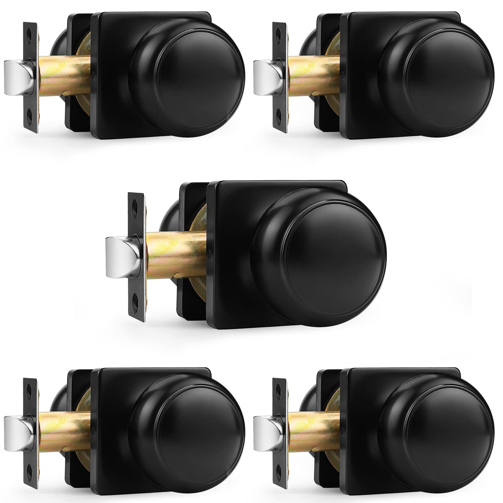 Brushed Nickel Passage Door Knobs - 6 Pack -11