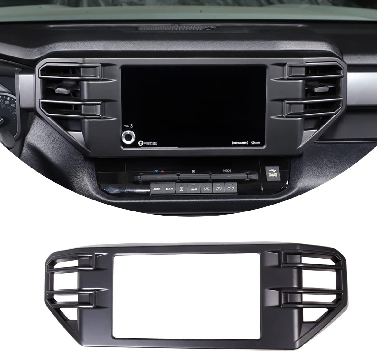 ABS Center Console air Conditioning air Outlet Decoration Panel Frame Cover Trim for Toyota Tundra Sequoia 2022 2023 2024 Car Accessories (Matte Black)