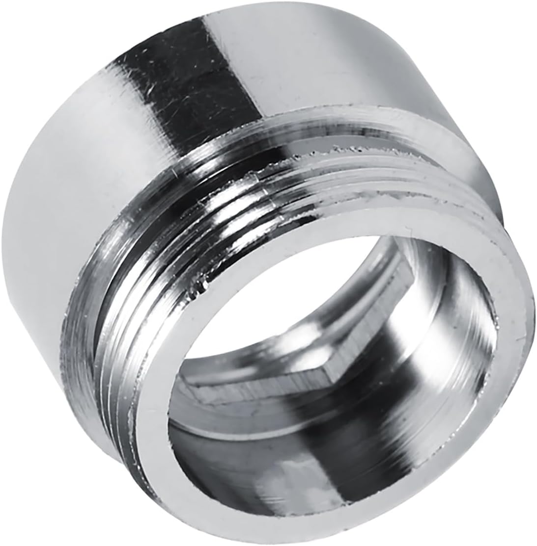 G1/2 Kitchen Aluminium Alloy Water Purifier Faucet Aerator Adapter, 4 Size Reducing Adapter for Faucet to Hose Connection Easy Install Plumbing Accessory (15mmto22mm)