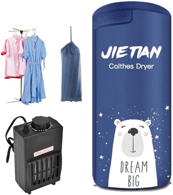Portable Electric Clothes Dryer, Vertical Tumble Dry Soon Heated Drying