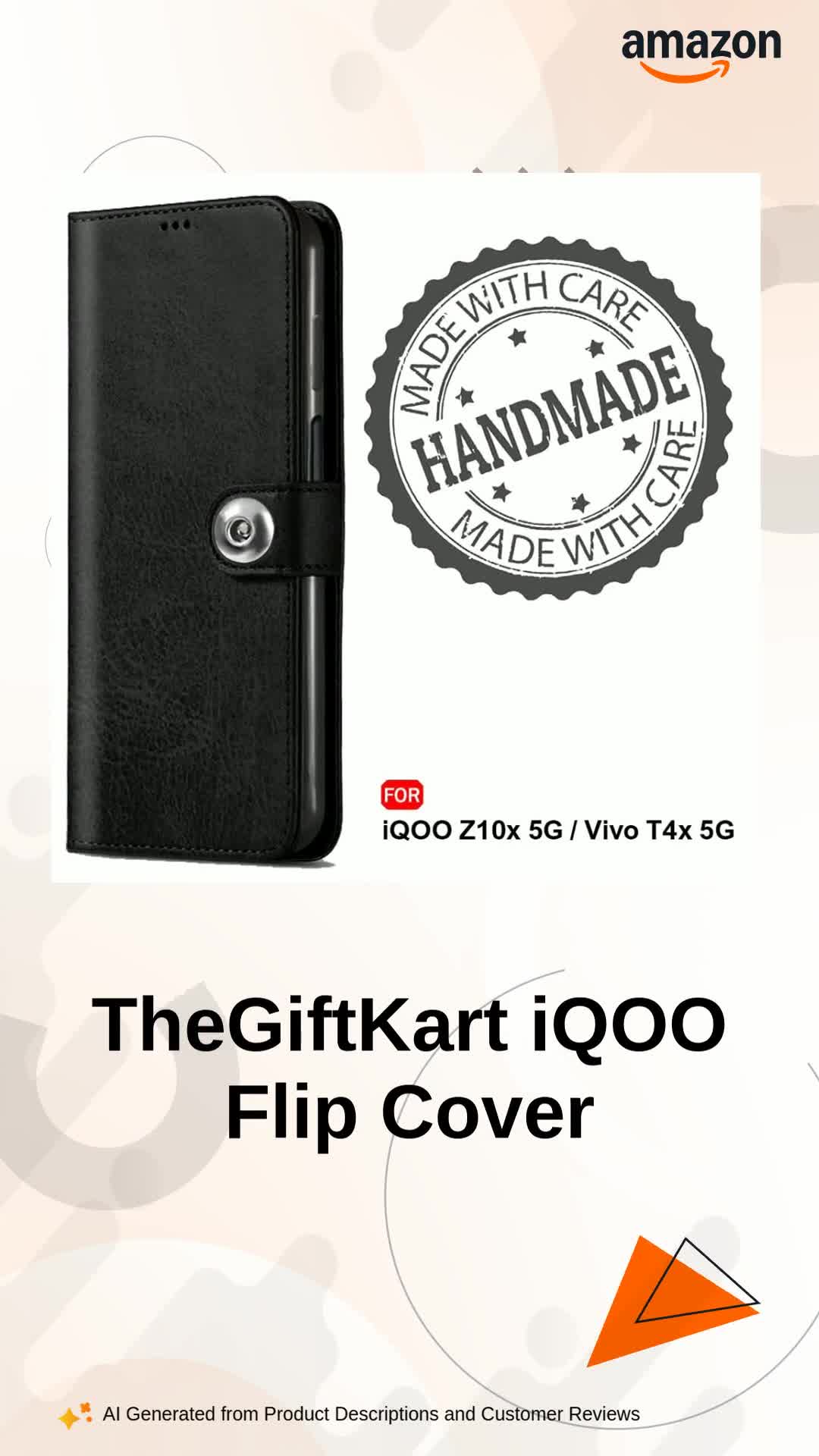 TheGiftKart Flip Cover Back Case for iQOO Z10x 5G / Vivo T4x 5G